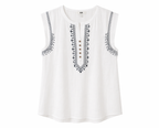 Camisa blanca sin mangas