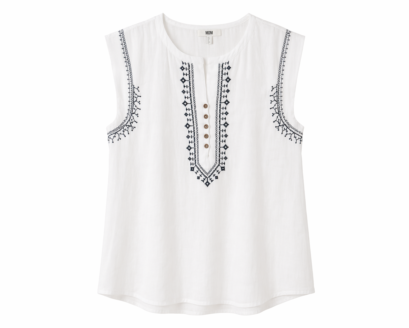 Camisa blanca sin mangas