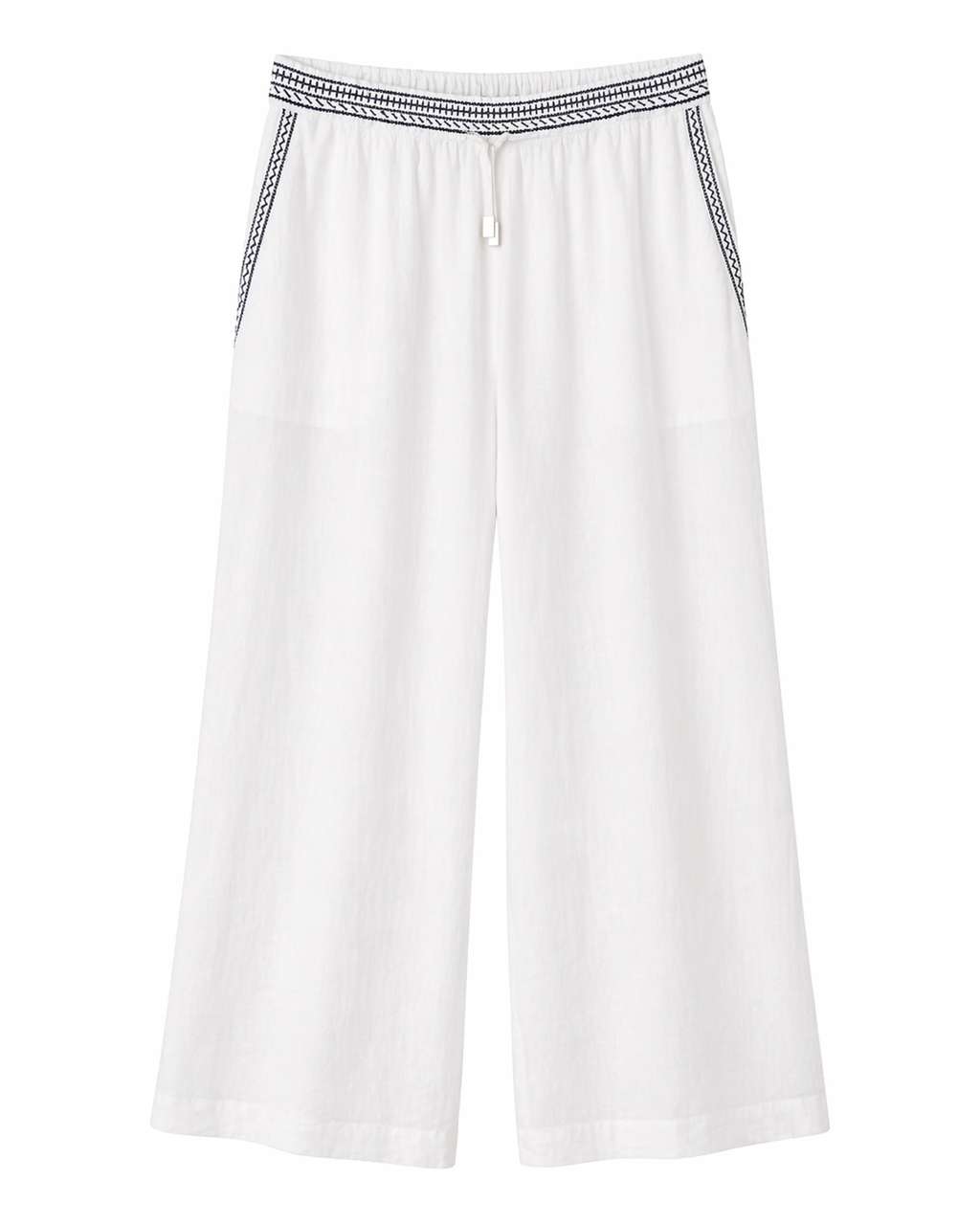 Pantalón de algodón blanco