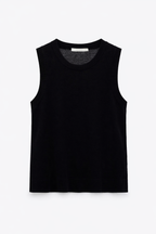 Camiseta negra de punto