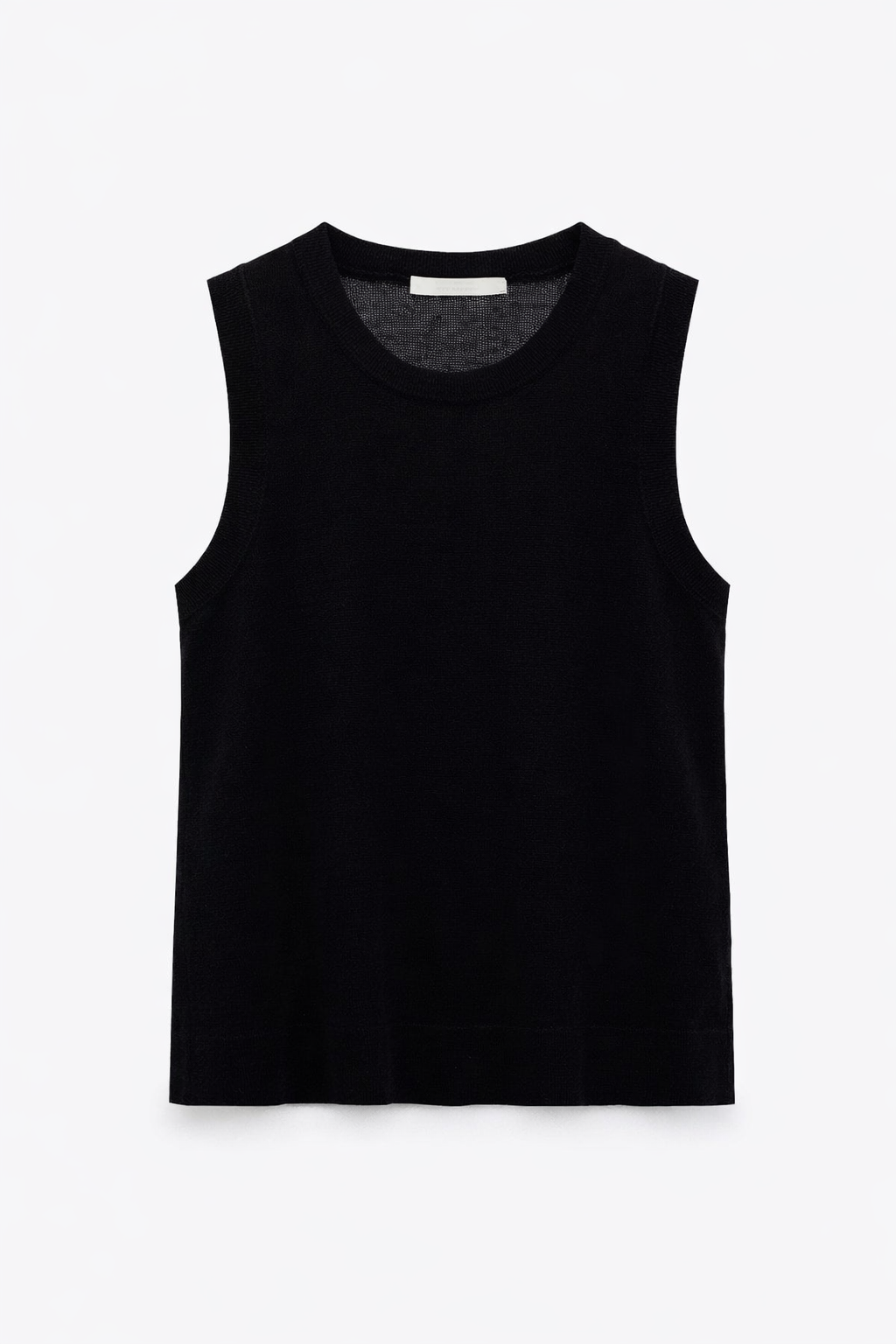 Camiseta negra de punto