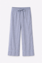 Pantalón algodón rayas azules