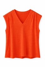 Camiseta sin mangas coral