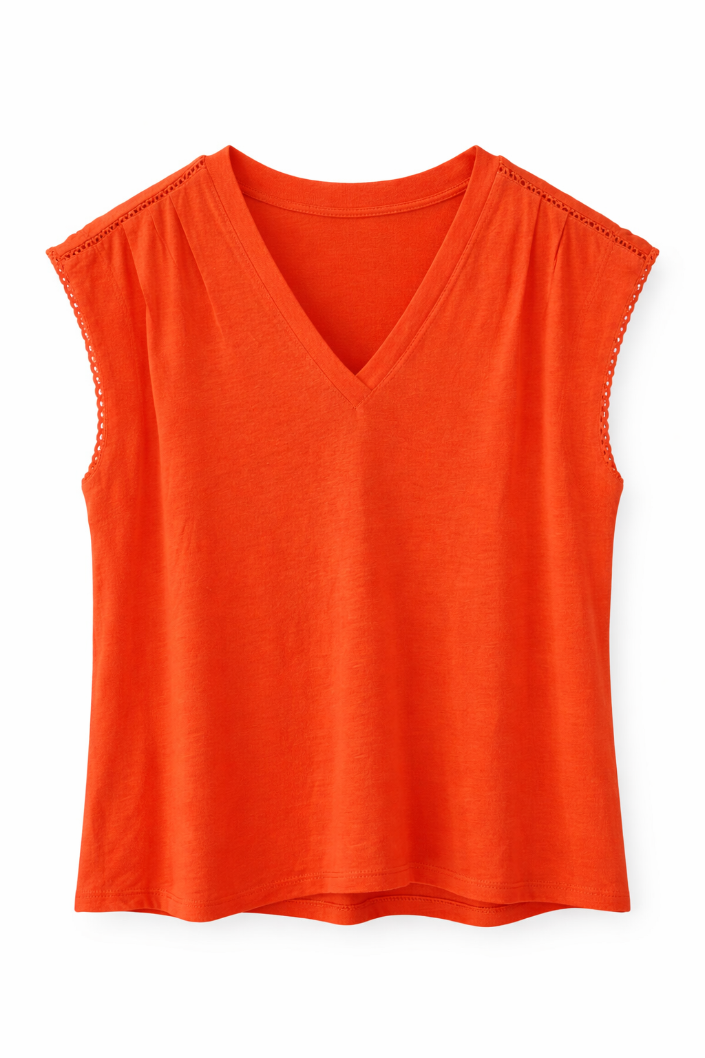 Camiseta sin mangas coral