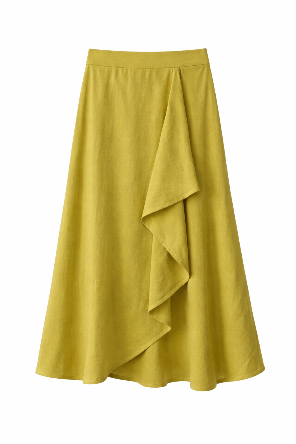 Falda midi verde oliva