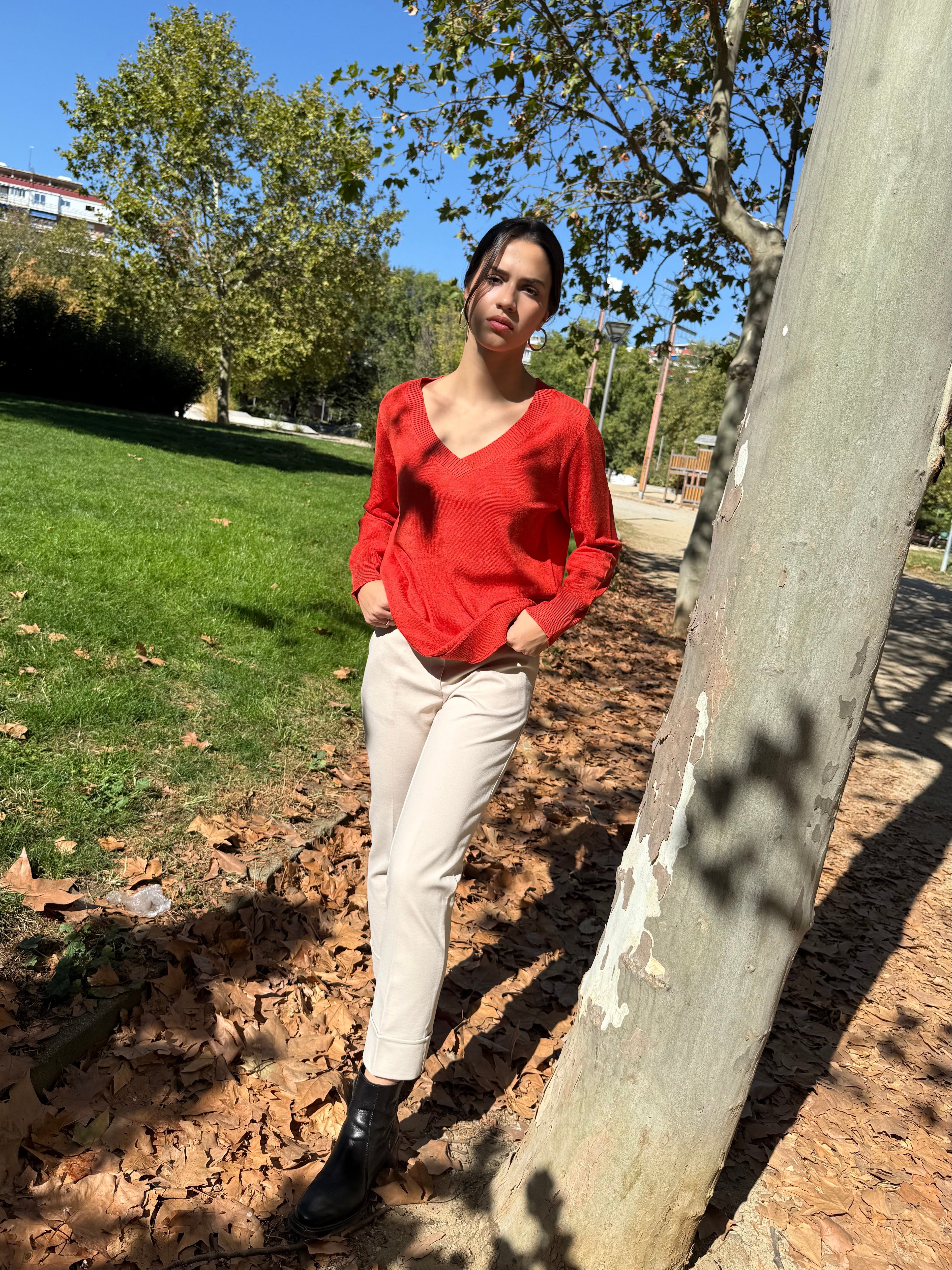 Jersey color ladrillo