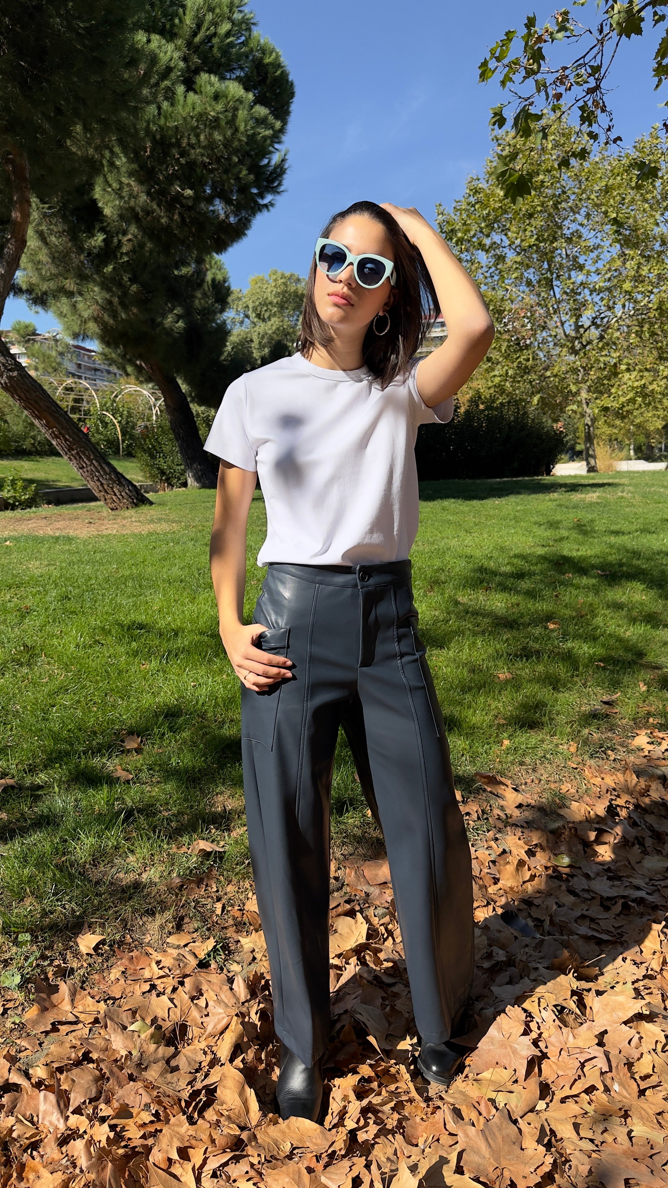 PANTALÓN POLIPIEL AZUL