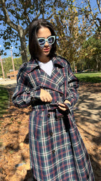 GABARDINA CUADROS BRITISH OVERSIZE