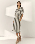 Vestido blanco y negro