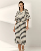 Vestido blanco y negro
