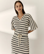 Vestido blanco y negro