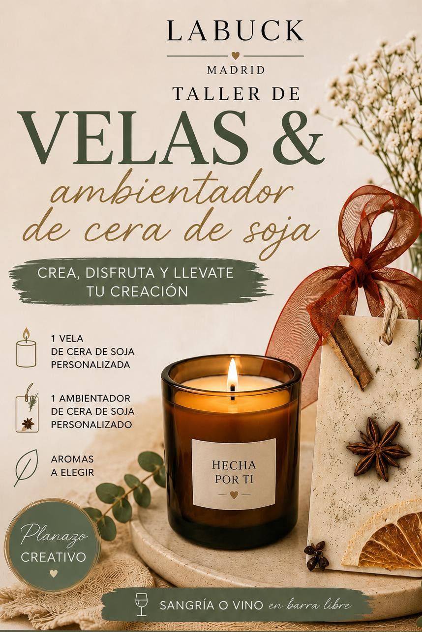 Tarde de velas & ambientador de cera de soja